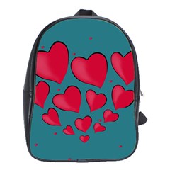 Background Desktop Hearts Heart School Bag (xl) by Sapixe