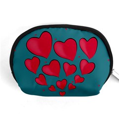 Background Desktop Hearts Heart Accessory Pouches (medium) 