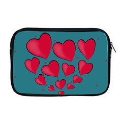 Background Desktop Hearts Heart Apple Macbook Pro 17  Zipper Case by Sapixe