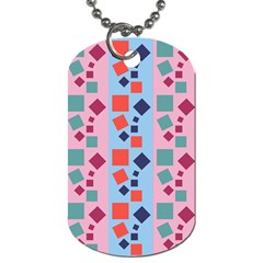 Background Desktop Squares Dog Tag (one Side) by Sapixe