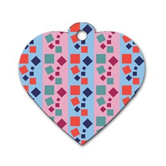 Background Desktop Squares Dog Tag Heart (one Side) by Sapixe