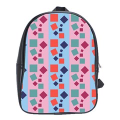 Background Desktop Squares School Bag (large) by Sapixe