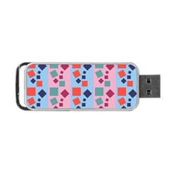 Background Desktop Squares Portable Usb Flash (two Sides) by Sapixe