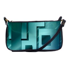 Green Figures Rectangles Squares Mirror Shoulder Clutch Bags by Sapixe