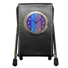 Background Desktop Squares Pen Holder Desk Clocks by Sapixe