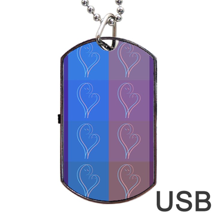 Background Desktop Squares Dog Tag USB Flash (One Side)