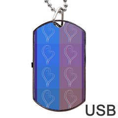 Background Desktop Squares Dog Tag Usb Flash (two Sides) by Sapixe