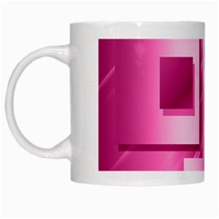 Pink Figures Rectangles Squares Mirror White Mugs by Sapixe