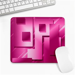 Pink Figures Rectangles Squares Mirror Large Mousepads by Sapixe