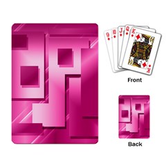 Pink Figures Rectangles Squares Mirror Playing Card by Sapixe