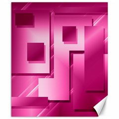 Pink Figures Rectangles Squares Mirror Canvas 8  X 10  by Sapixe