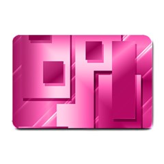 Pink Figures Rectangles Squares Mirror Small Doormat  by Sapixe