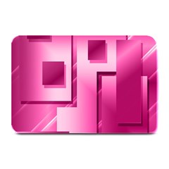 Pink Figures Rectangles Squares Mirror Plate Mats by Sapixe