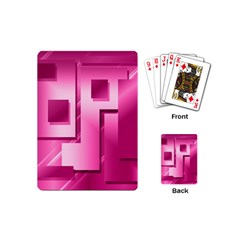 Pink Figures Rectangles Squares Mirror Playing Cards (mini)  by Sapixe