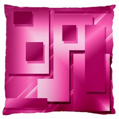 Pink Figures Rectangles Squares Mirror Large Cushion Case (one Side) by Sapixe