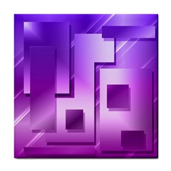 Purple Figures Rectangles Geometry Squares Tile Coasters by Sapixe