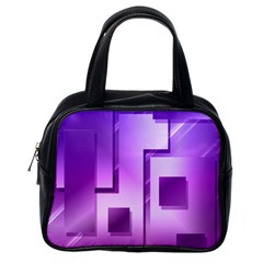 Purple Figures Rectangles Geometry Squares Classic Handbags (one Side) by Sapixe