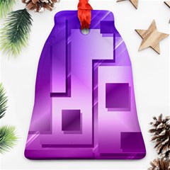 Purple Figures Rectangles Geometry Squares Bell Ornament (two Sides) by Sapixe