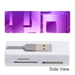 Purple Figures Rectangles Geometry Squares Memory Card Reader (Stick)  Front