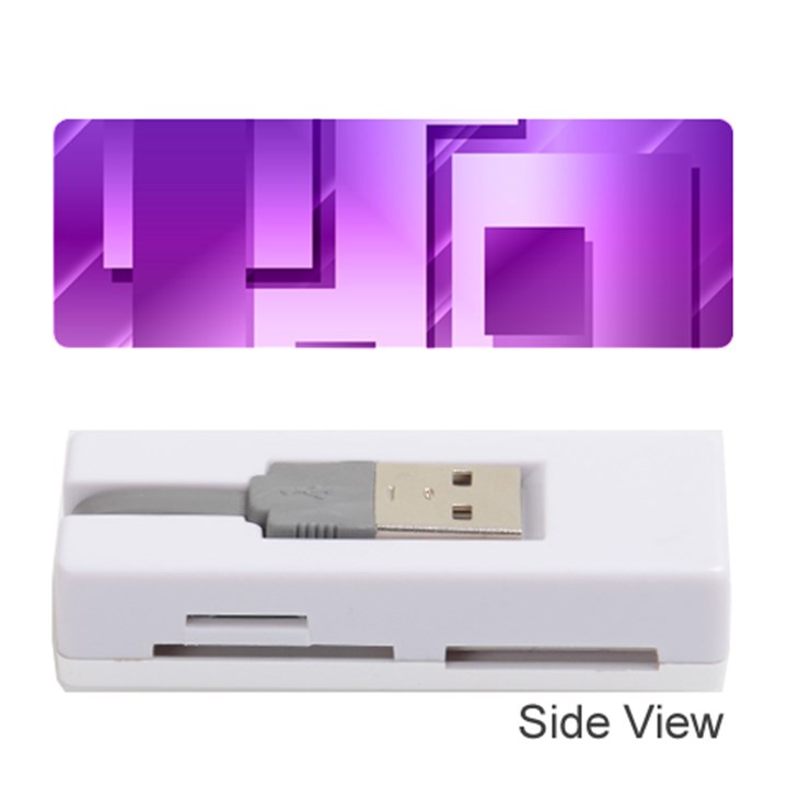 Purple Figures Rectangles Geometry Squares Memory Card Reader (Stick) 