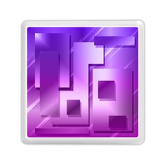 Purple Figures Rectangles Geometry Squares Memory Card Reader (square)  by Sapixe