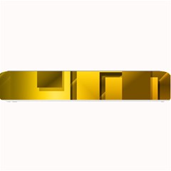 Yellow Gold Figures Rectangles Squares Mirror Small Bar Mats by Sapixe