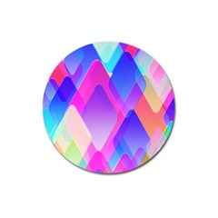 Squares Color Squares Background Magnet 3  (round) by Sapixe