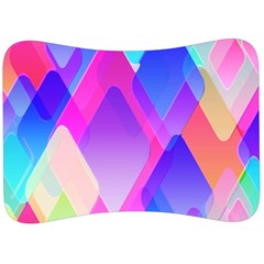 Squares Color Squares Background Velour Seat Head Rest Cushion