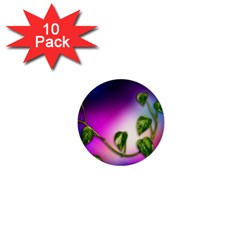 Leaves Green Leaves Background 1  Mini Buttons (10 Pack)  by Sapixe