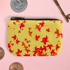 Leaves Autumn Maple Drop Listopad Mini Coin Purses by Sapixe