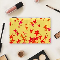 Leaves Autumn Maple Drop Listopad Cosmetic Bag (medium)  by Sapixe