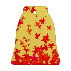 Leaves Autumn Maple Drop Listopad Ornament (bell) by Sapixe