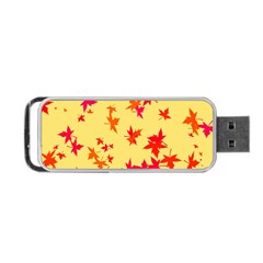 Leaves Autumn Maple Drop Listopad Portable Usb Flash (two Sides) by Sapixe