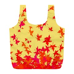 Leaves Autumn Maple Drop Listopad Full Print Recycle Bags (l)  by Sapixe