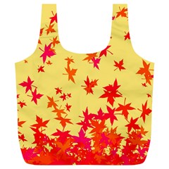 Leaves Autumn Maple Drop Listopad Full Print Recycle Bags (l)  by Sapixe