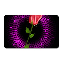 Rosa Black Background Flash Lights Magnet (rectangular) by Sapixe