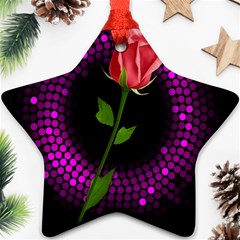 Rosa Black Background Flash Lights Star Ornament (two Sides) by Sapixe