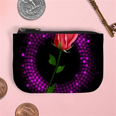 Rosa Black Background Flash Lights Mini Coin Purses by Sapixe