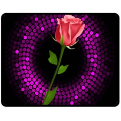 Rosa Black Background Flash Lights Fleece Blanket (medium)  by Sapixe