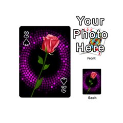 Rosa Black Background Flash Lights Playing Cards 54 (mini)  by Sapixe