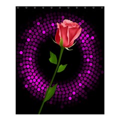 Rosa Black Background Flash Lights Shower Curtain 60  X 72  (medium)  by Sapixe