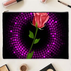 Rosa Black Background Flash Lights Cosmetic Bag (xxxl)  by Sapixe