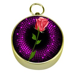 Rosa Black Background Flash Lights Gold Compasses by Sapixe