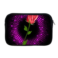 Rosa Black Background Flash Lights Apple Macbook Pro 17  Zipper Case by Sapixe