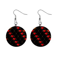 Background Texture Texture Hearts Mini Button Earrings