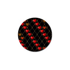 Background Texture Texture Hearts Golf Ball Marker by Sapixe