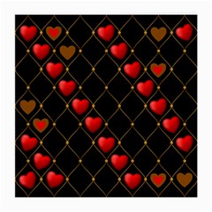 Background Texture Texture Hearts Medium Glasses Cloth (2-side) by Sapixe