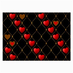 Background Texture Texture Hearts Large Glasses Cloth (2-side) by Sapixe