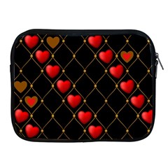 Background Texture Texture Hearts Apple Ipad 2/3/4 Zipper Cases by Sapixe