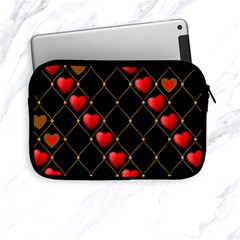 Background Texture Texture Hearts Apple Ipad Mini Zipper Cases by Sapixe